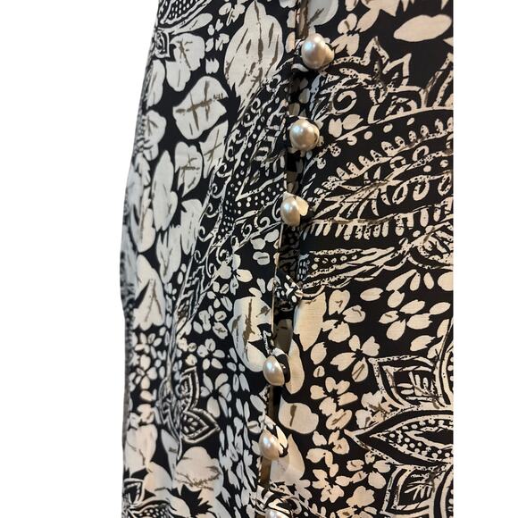 Vintage 90s Style Sleeveless Fit & Flare Corset Lace Back Boho Cottagecore Midi - Picture 4 of 10